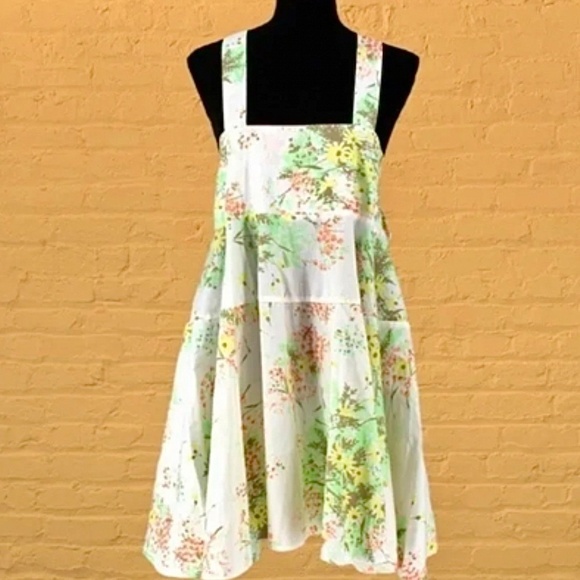 FREE PEOPLE Let The Sunshine In Cotton Strappy Sleeveless Back-Tie MiniDress NWT - Picture 6 of 15